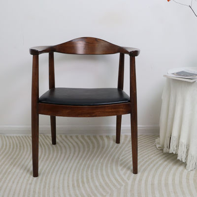 Solid Ash Wood Nordic Design Presidentiële fauteuil voor restaurant-eetkamermeubilair