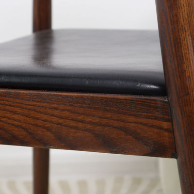 Solid Ash Wood Nordic Design Presidentiële fauteuil voor restaurant-eetkamermeubilair