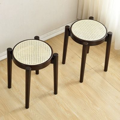 Rubberen houten frame Houten populaire rotan eetstoel voor restaurant van massief hout