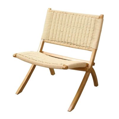 Natural Wood Woven Cord Living Room Chair De perfecte combinatie van stijl en functie in Londen
