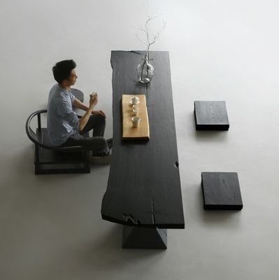 Japanse ontwerp van massief hout Eetkamer Woonkamer Restaurant stoelen Op maat gemaakte nitrolacquer afwerking voor meubels