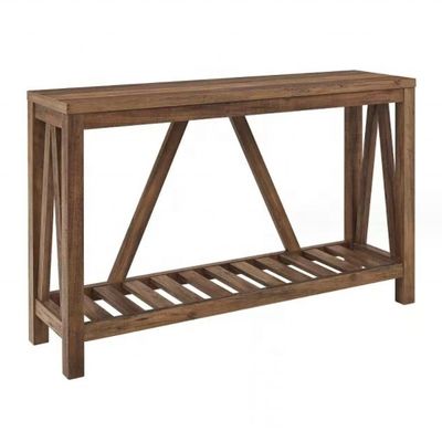 Postverpakking Modern ontwerp Puur hout Veranda Tafel Eenvoudig plank Rechthoekige Tafel