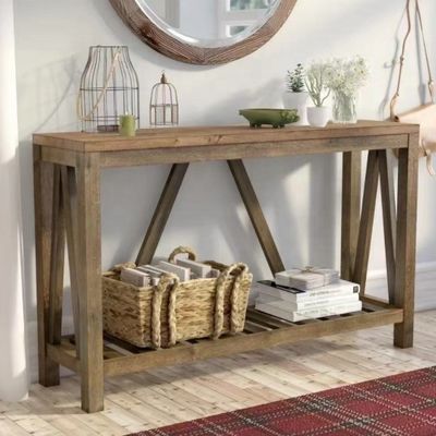 Postverpakking Modern ontwerp Puur hout Veranda Tafel Eenvoudig plank Rechthoekige Tafel