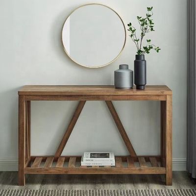 Postverpakking Modern ontwerp Puur hout Veranda Tafel Eenvoudig plank Rechthoekige Tafel