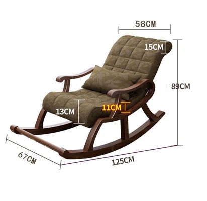 Contemporary Design Rocking Chair van massief hout W60*D135*H85CM voor woonkamer
