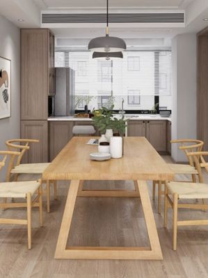 Moderne tafelmeubels van massief hout voor eetkamer en keuken L120*W70*H75CM