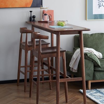 Populaire Walnootkleur Houten barkruk voor massief hout Eetkamer stoel in restaurant