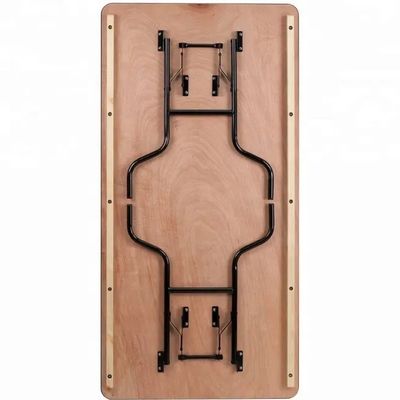 Specifieke EETTAFEL Afwerking Nitrolacquer Industriële stijl IJzer Hout Restaurant Eettafels Massivhouten vouwwerk