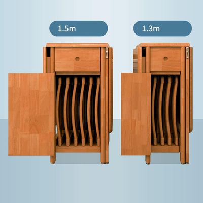 Home Office Afklaptafel van massief hout in Amerikaanse notenkleur met massief frame en stijl