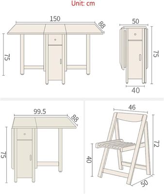 Home Office Afklaptafel van massief hout in Amerikaanse notenkleur met massief frame en stijl