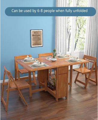 Home Office Afklaptafel van massief hout in Amerikaanse notenkleur met massief frame en stijl