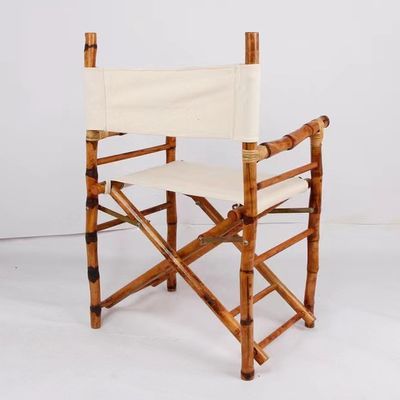 Outdoor bamboe houten directeur stoel opvouwbare functie voor strand camping bamboe materiaal commercieel meubilair