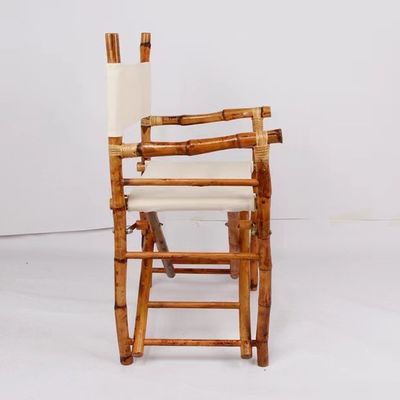Outdoor bamboe houten directeur stoel opvouwbare functie voor strand camping bamboe materiaal commercieel meubilair