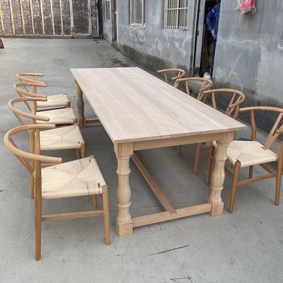 Nitrolacquer Finish Amerikaanse kleur tafels Rectamgle Solid Wood Dining Folding Table voor modern eenvoudig ontwerp