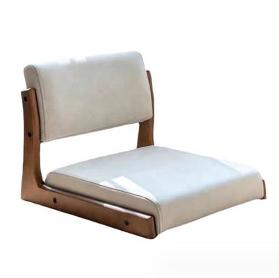 Japanse Tatami Hout Legless Floor Tea Chair met rugsteun