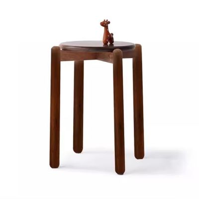 Stapelbare houten kruk Massiv houten eetstoel Simpel ontworpen met eiken houten dekking materiaal