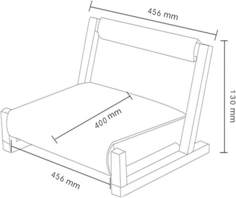 Japanse tatami stoel met rugsteun