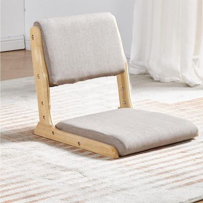 Postverpakking Y Leisure Chair Style Japanse Tatami Hout Legless Floor Tea Chair met rugsteun