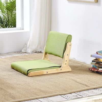 Postverpakking Y Leisure Chair Style Japanse Tatami Hout Legless Floor Tea Chair met rugsteun