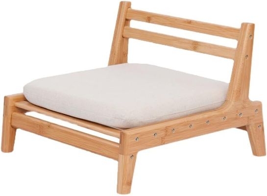 Home Meubelen Japanse Tatami Hout Legless Floor Tea Chair met rugsteun OEM/ODM JA