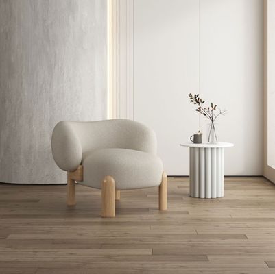 Woonkamer Sofa Houten stoelen Op maat gemaakte kleur Nordic Design Moderne massieve houten stoel met lamswol