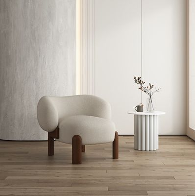 Woonkamer Sofa Houten stoelen Op maat gemaakte kleur Nordic Design Moderne massieve houten stoel met lamswol