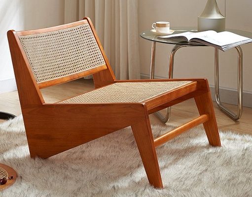 Design van woonkamerstoelen Klassieke rottangestoel van massief hout voor Nordic lounge en hedendaags meubilair