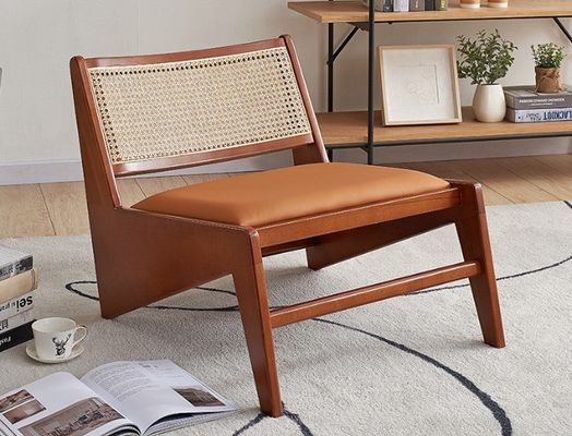 Design van woonkamerstoelen Klassieke rottangestoel van massief hout voor Nordic lounge en hedendaags meubilair