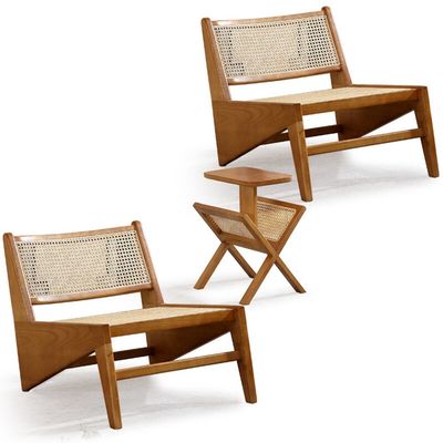 Design van woonkamerstoelen Klassieke rottangestoel van massief hout voor Nordic lounge en hedendaags meubilair