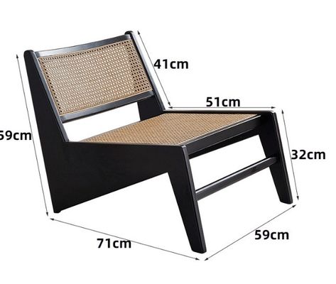 Design van woonkamerstoelen Klassieke rottangestoel van massief hout voor Nordic lounge en hedendaags meubilair