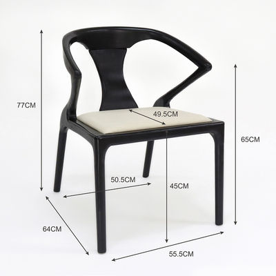 Houten restaurantstoelen voor het eten in hotels met een jaar garantie Walnoot houten stoelen