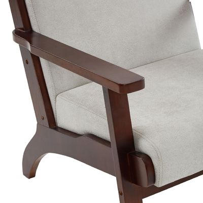 Woonkamer Moderne armbank Stof stoel Lounge Single stoel met Wabi-Sabi aangepast ontwerp