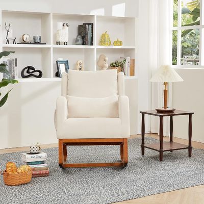 Nordic Stoffen Minimalist Cafe Houten loungestoel Accent Leisure stoelen Armstoel Home Office Meubelen Eenpersoonsbank Stoel