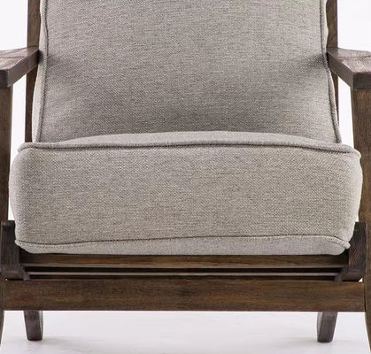 Stof gepoleerde stoel van massief hout Nitrolacquer Finish Leisure Lounge stoel voor woonkamer