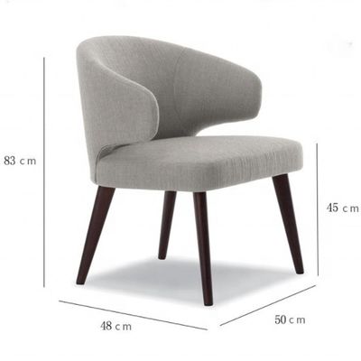 OEM Ja Eetkamer Houten benen Fluwelen fauteuil Eenpersoons vleugel rugleuning Eetstoelen voor luxe restaurantmeubilair