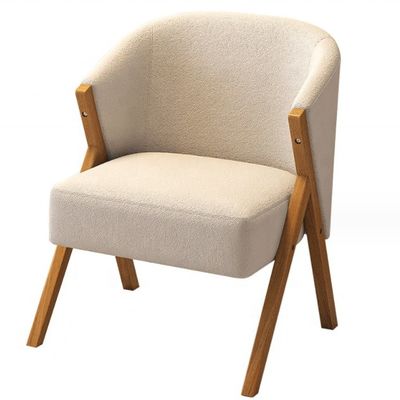 Comfortabele moderne luxe fluweel zachte bank woonkamer lounge massief hout luie gepoleerde witte stoel voor het eten stoel