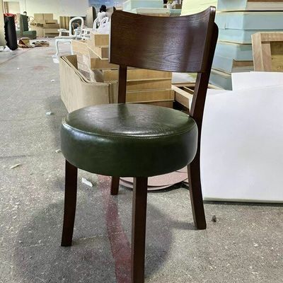 Stoel van massief hout voor Nordic-stijl Paddle Leisure Cafe Eetstoel Home Stoel