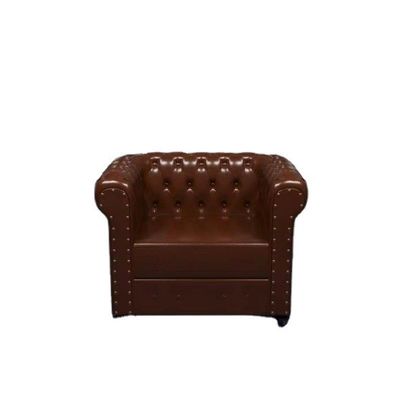 Nordic Design Moderne stoel van massief hout en PU leer voor een zitplaats