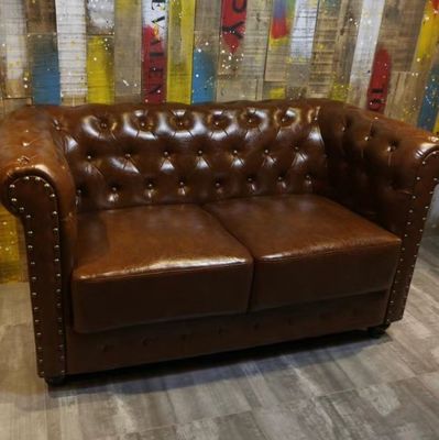 Nordic Design Moderne stoel van massief hout en PU leer voor een zitplaats