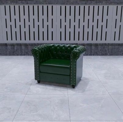 Nordic Design Moderne stoel van massief hout en PU leer voor een zitplaats