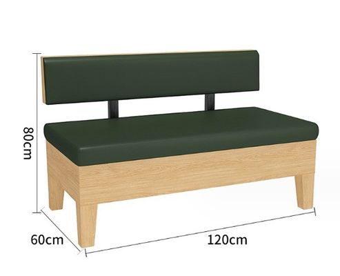 Moderne Nordic Design Solid Wood Chair PU Lederen Woonkamer Sofa Houten stoelen Booth voor comfortabele zitbeleving