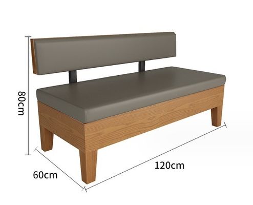 Moderne Nordic Design Solid Wood Chair PU Lederen Woonkamer Sofa Houten stoelen Booth voor comfortabele zitbeleving