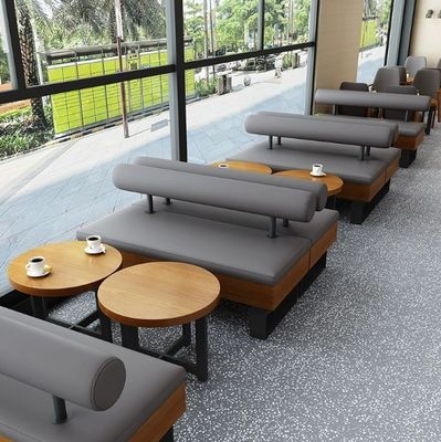 Moderne Nordic Design Solid Wood Chair PU Lederen Woonkamer Sofa Houten stoelen Booth voor comfortabele zitbeleving