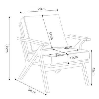 Woonkamer Accent Arm Chair Moderne Noordse houten stoel met fluweel lamswol Hotel design meubels in wit/zwart/geel