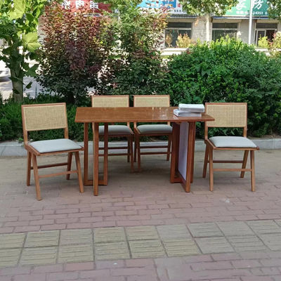 Eetstoel voor cafés en restaurants 2023 Solid Wood PU Leather Nordic Style Modern Design