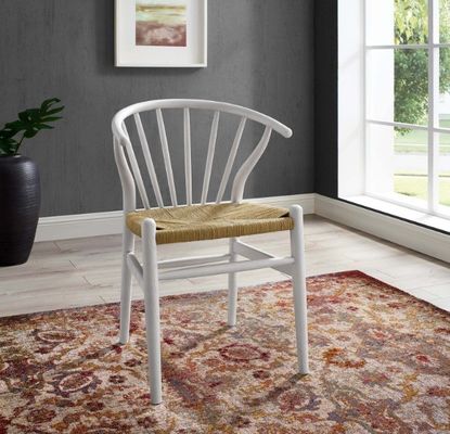 Restaurantstoel van massief hout geweven touw Nordic Design Europese moderne eetkamermeubilair voor restaurantzitjes