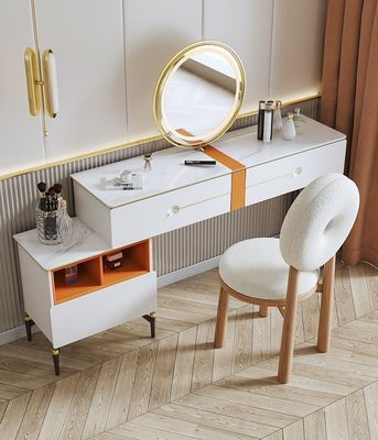 Woonkamer en hotel zachte stoel Hout lamswol eetkamer stoel W47*D48*H79CM met modern ontwerp