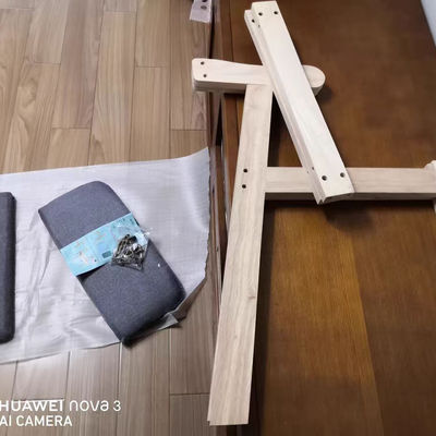 Moderne restaurantstoelen van PU-leer van massief hout voor eetkamermonsters in algemene huishoudelijke meubels
