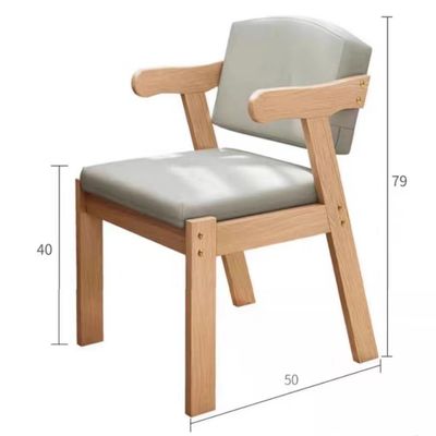 Moderne restaurantstoelen van PU-leer van massief hout voor eetkamermonsters in algemene huishoudelijke meubels