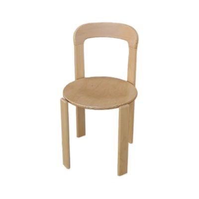 Nordic Modern Hotel Woonkamer Restaurant Solid Wood Back Eetstoelen met Nitrolacquer Afwerking